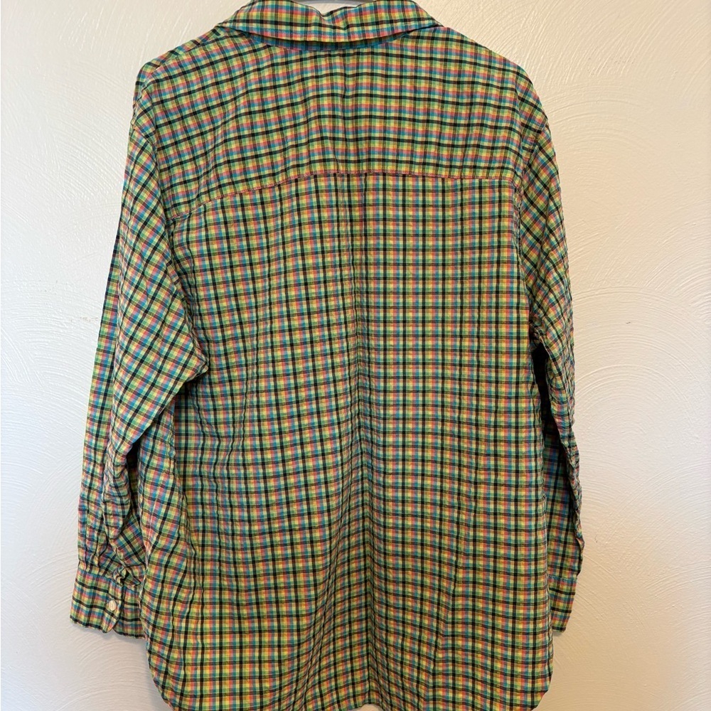Men’s Aerie multicolored plaid button down size M - Picture 7 of 7